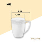 Wilmax Tasse 350 ml 2er-Set Weiß aus Porzellan