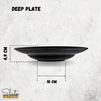 Wilmax Tiefer Teller 25.5 cm 350 ml 2er Set Schwarz WL-661130/A2