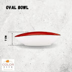 Wilmax Ovale Schale 30 cm Rot aus Porzellan