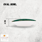 Wilmax Ovale Schale 25 × 16,5 cm Grün aus Porzellan