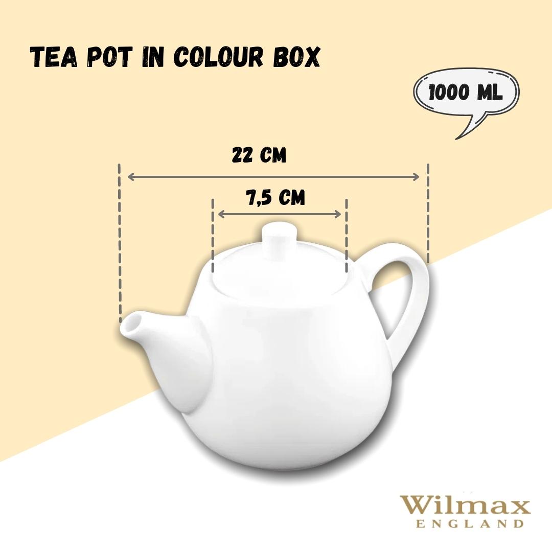 Wilmax Teekanne 1000 ml Weiß Porzellan WL-994003/1C