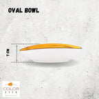 Wilmax Ovale Schale 30 cm Gelb aus Porzellan