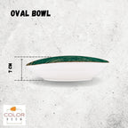 Wilmax Ovale Schale 30 × 19,5 cm Grün aus Porzellan