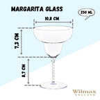 Wilmax Margaritaglas 250 ml Kristallglas Transparent 2er Set WL-888107/2C