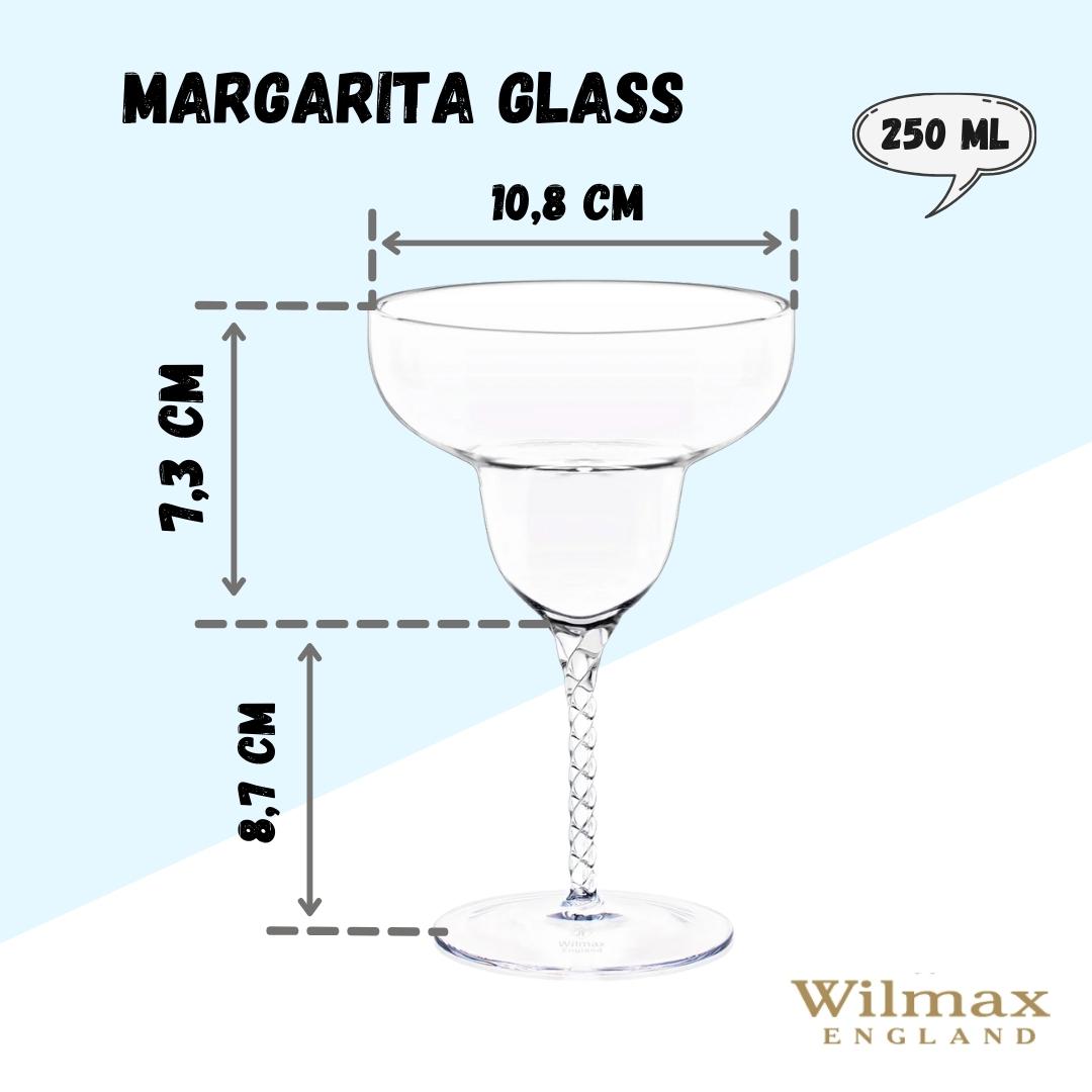 Wilmax Margaritaglas 250 ml Kristallglas Transparent 2er Set WL-888107/2C
