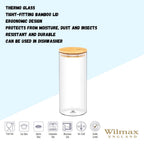 Wilmax Vorratsglas 1500 ml mit Bambusdeckel 2er Set WL-888507/A2