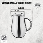 Wilmax French Press 1000 ml Edelstahl WL-551008/1C