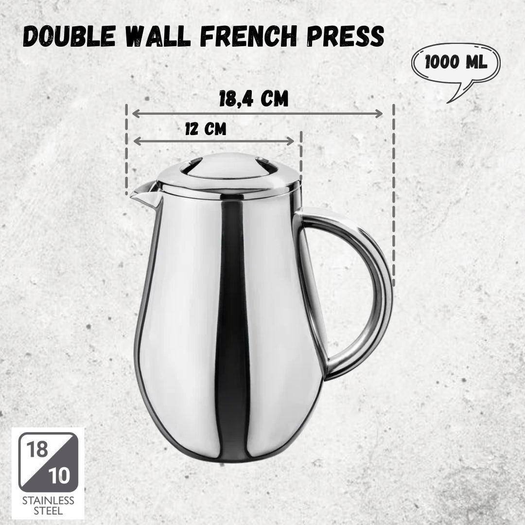 Wilmax French Press 1000 ml Edelstahl WL-551008/1C