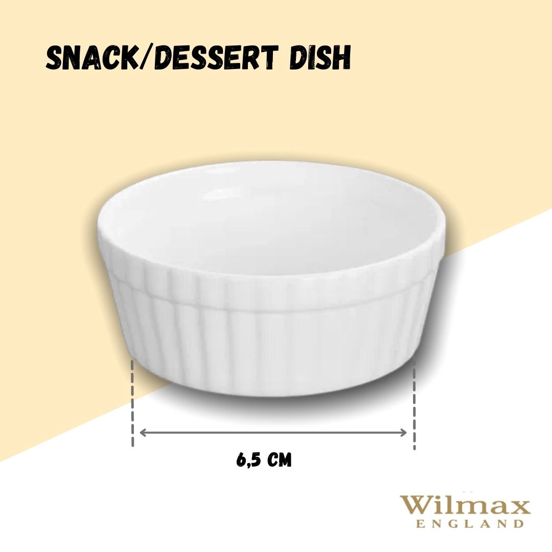Wilmax Snack- und Dessertschale 9 cm 130 ml Weiß aus Porzellan