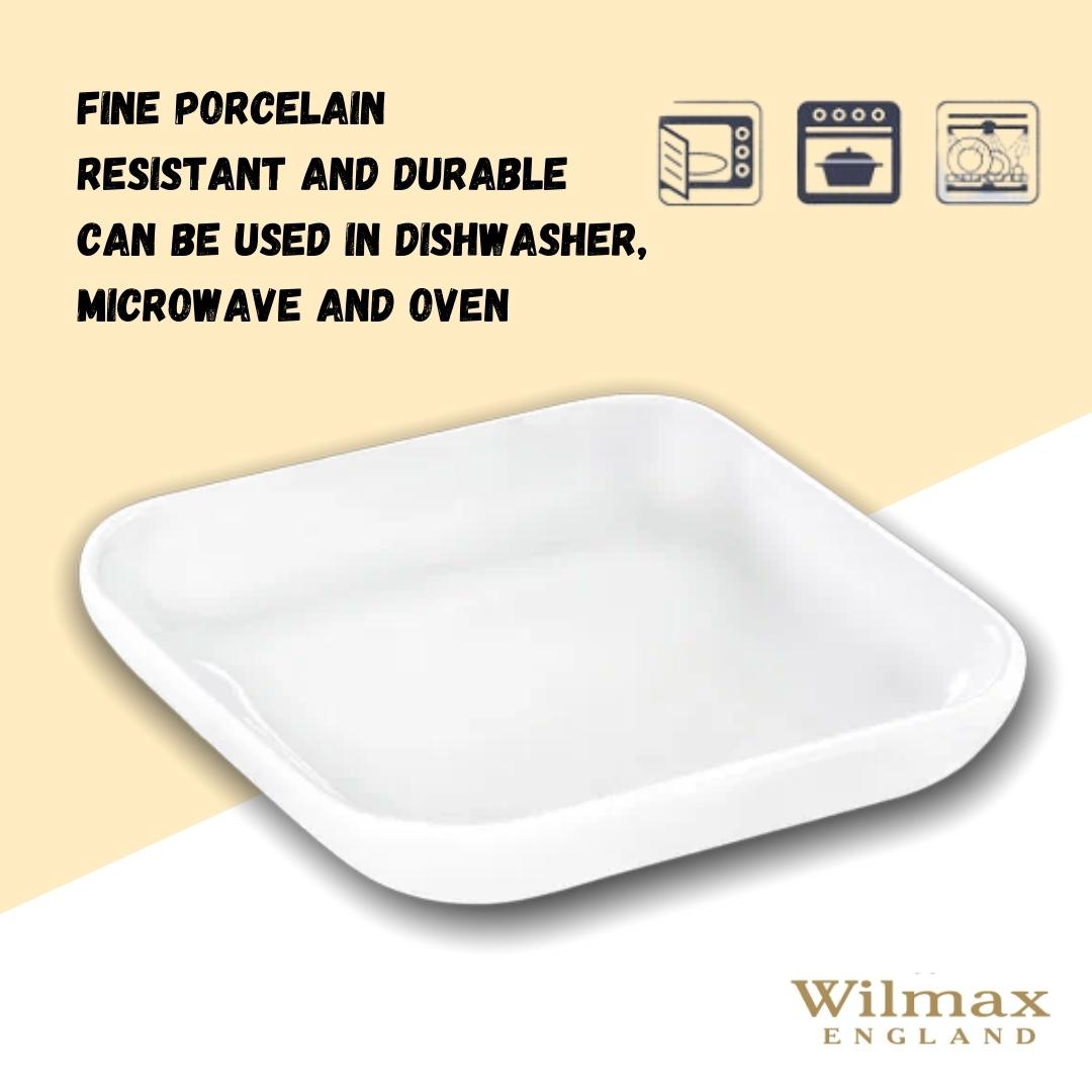 Wilmax Quadratische Schale 8,5 × 8,5 cm Weiß aus Porzellan