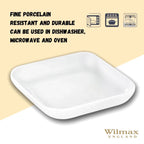 Wilmax Quadratische Schale 8,5 × 8,5 cm Weiß aus Porzellan