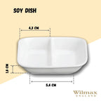 Wilmax Sojaschale 8.5 x 8.5 cm Porzellan Weiß WL-996050/A