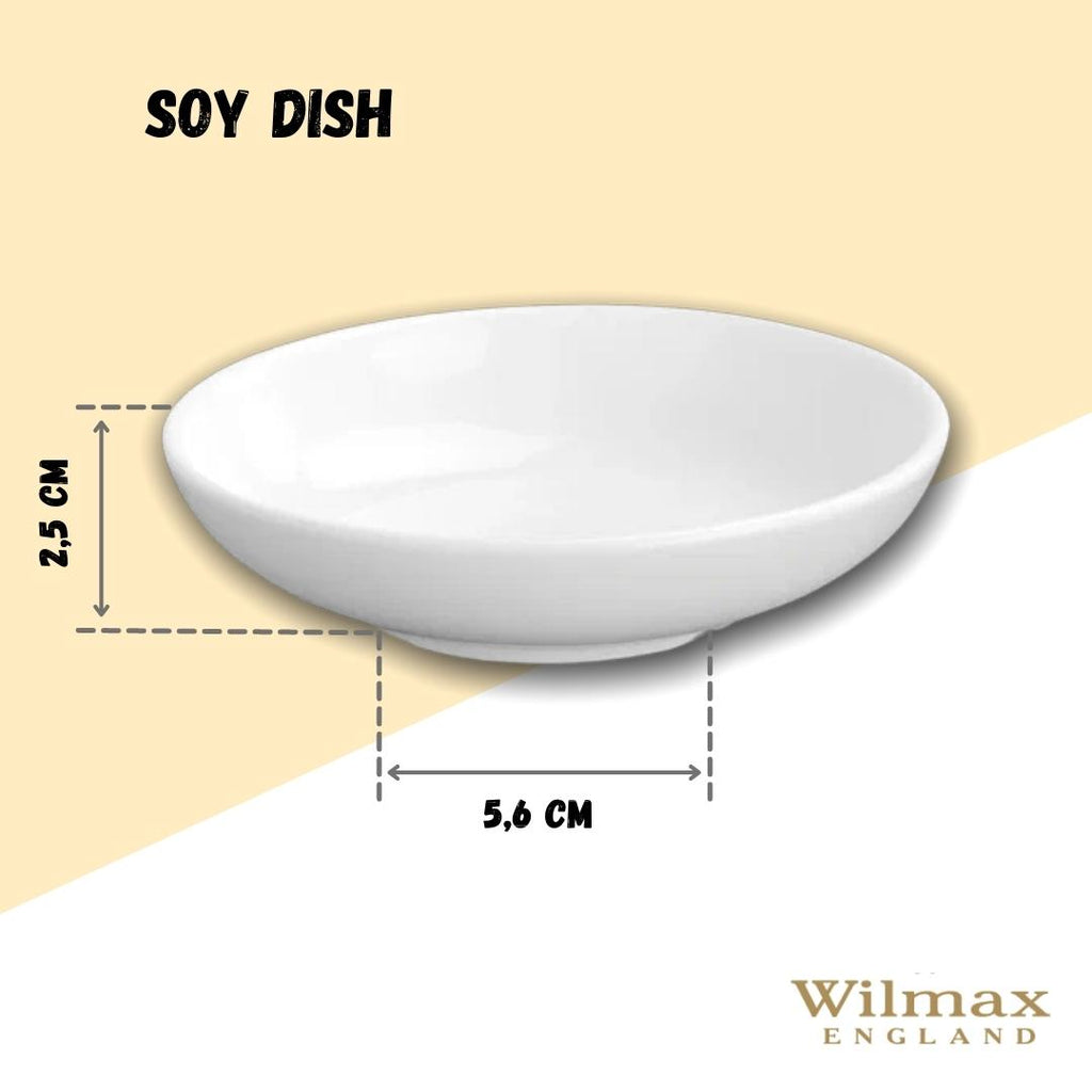 Wilmax Sojaschale 10 cm Porzellan Weiß WL-996078/A