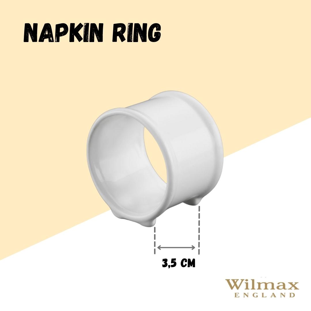 Wilmax Serviettenring aus Porzellan Weiß WL-996044/A