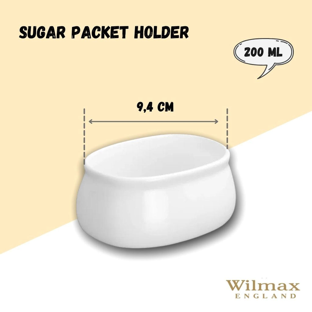 Wilmax Zuckerpäckchenhalter Porzellan Weiß WL-996037/A