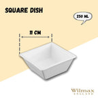 Wilmax Schale 250 ml 11 cm aus Porzellan, Weiß WL-992387/A