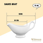 Wilmax Sauciere 75 ml Porzellan Weiß WL-996114/A