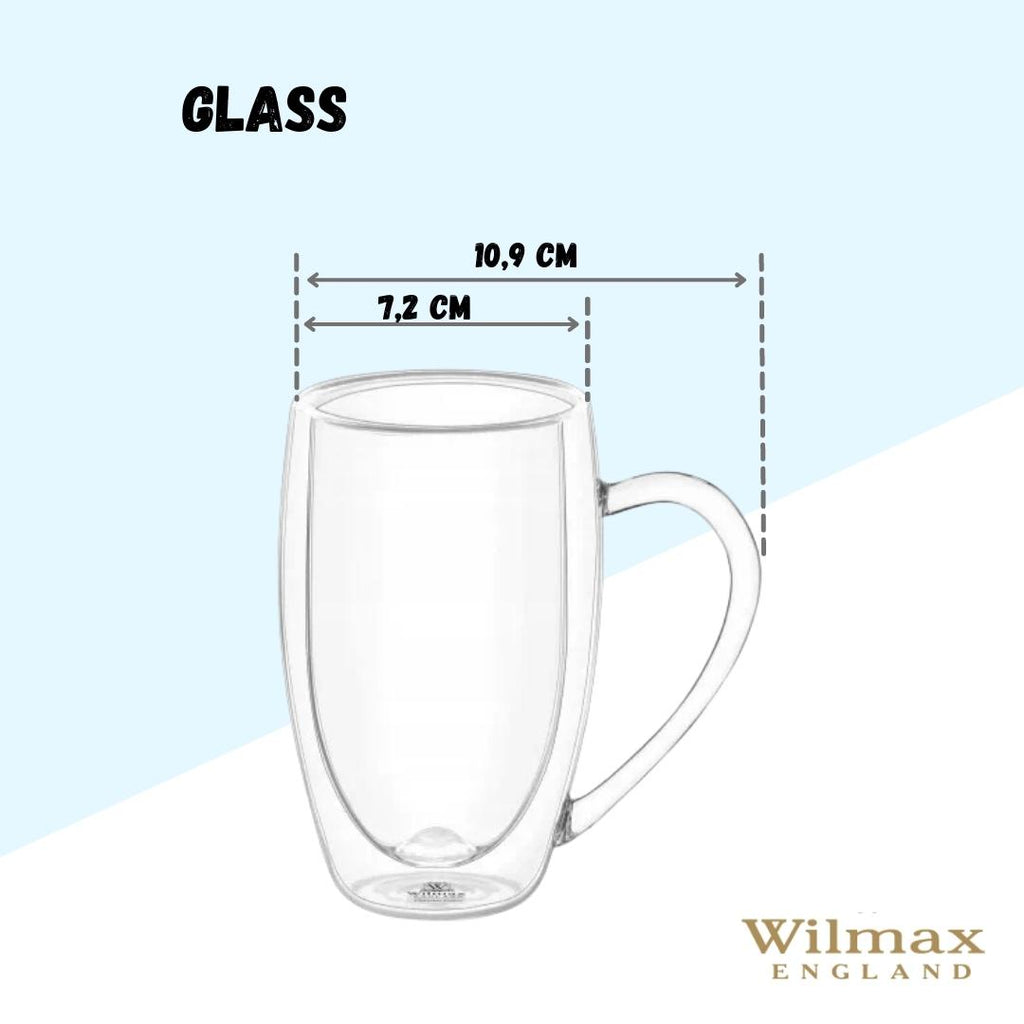 Wilmax Doppelwandiges Glas 250 ml Transparent WL-888739/A