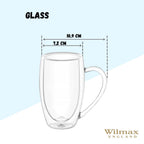 Wilmax Doppelwandiges Glas 250 ml Transparent WL-888739/A