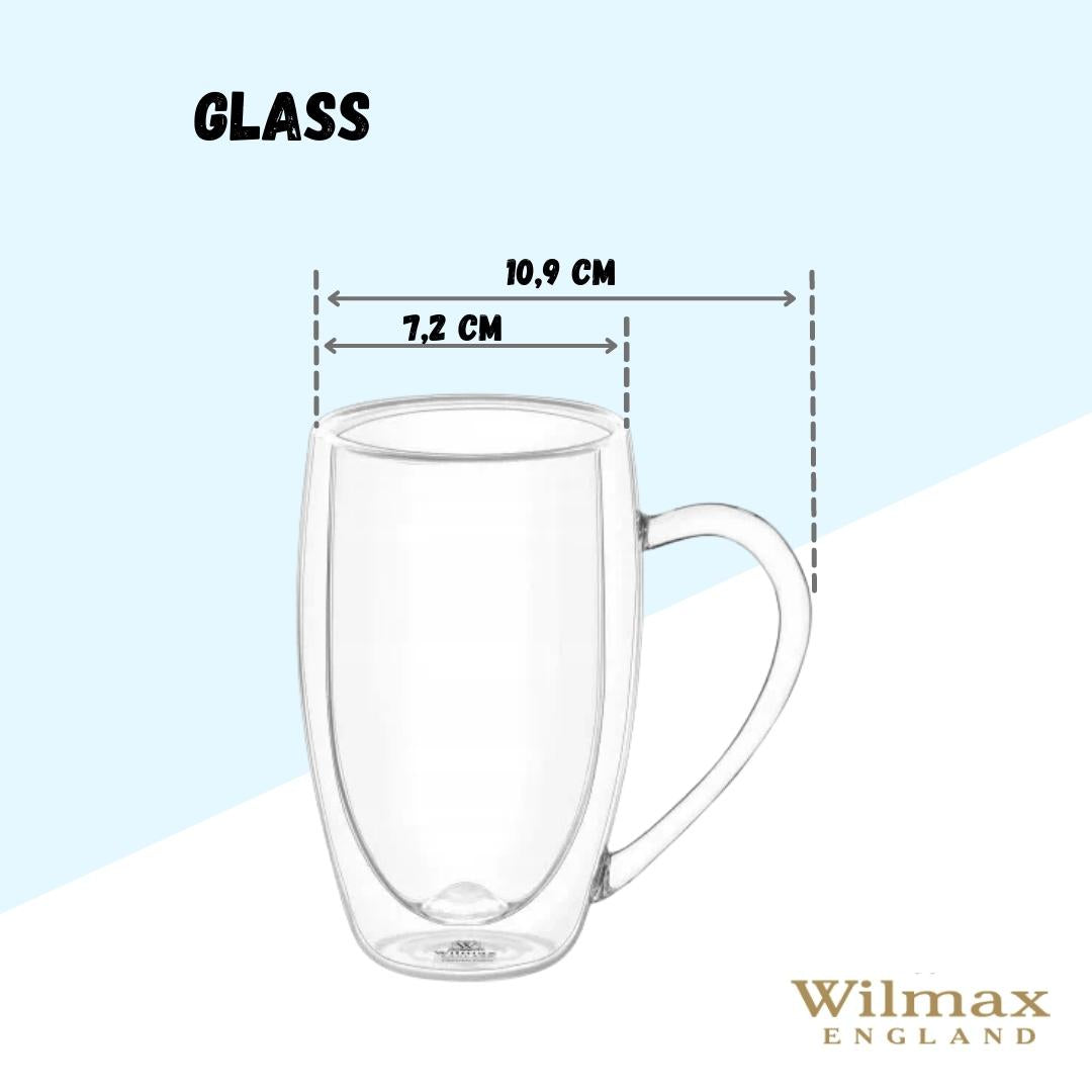 Wilmax Doppelwandiges Glas 250 ml Transparent WL-888739/A