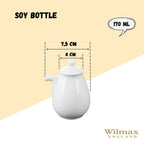 Wilmax Sojasaucenflasche 170 ml Porzellan Weiß WL-996015/A