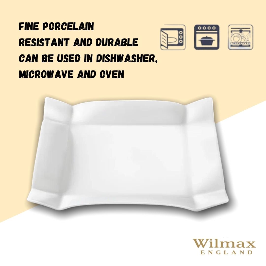 Wilmax Dessertteller 20 x 20 cm aus Porzellan, Weiß WL-991231/A