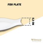 Wilmax Fischplatte 22 cm aus Porzellan Weiß WL-992006/A