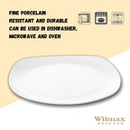 Wilmax Dessertteller 19.5 cm aus Porzellan, Weiß WL-991001/A