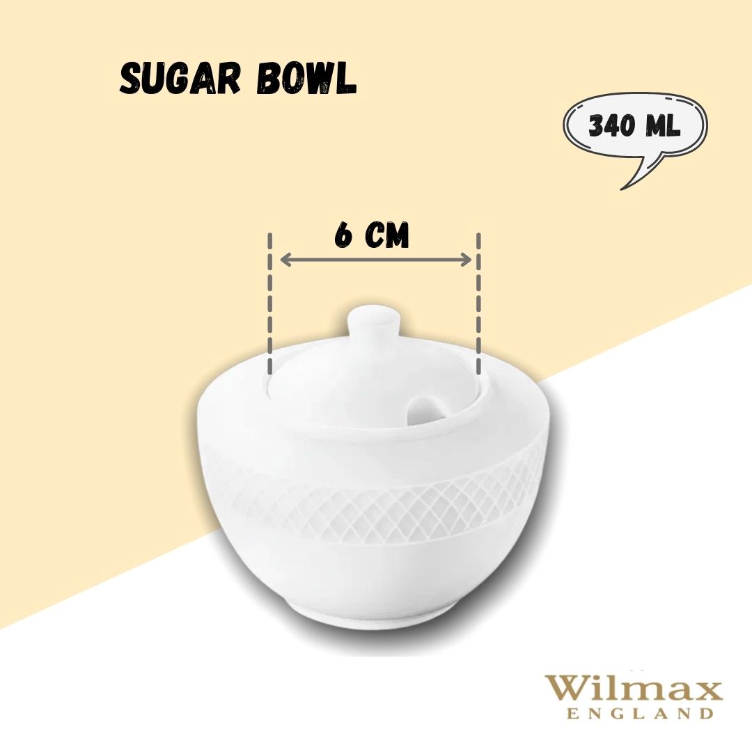 Wilmax Zuckerdose 340 ml Weiß Porzellan WL-880115/A