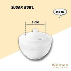 Wilmax Porzellan Zuckerdose mit Deckel – WL-880115/A