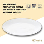 Wilmax Servierplatte 30.5 cm aus Porzellan, Weiß WL-991024/A