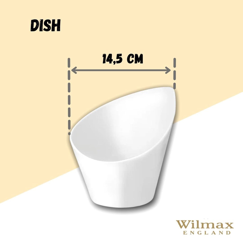 Wilmax Schale 14 cm aus Porzellan, Weiß WL-992774/A