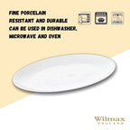 Wilmax Platte 25 cm Weiß aus Porzellan