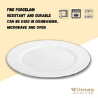 Wilmax Speiseteller 25.5 cm aus Porzellan, Weiß WL-991180/A