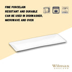 Wilmax Servierplatte 30,5 × 12 cm Weiß aus Porzellan