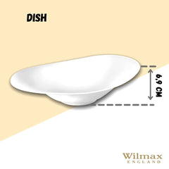 Wilmax Porzellan Servierplatte, 30,5 x 21 cm, Weiß – WL-992769/A