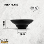 Wilmax Tiefer Teller SlateStone Schwarz 20 cm 800 ml Porzellan WL-661112/A