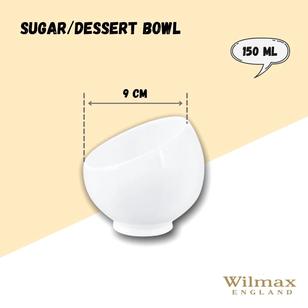 Wilmax Zuckerschale 8,5 × 9 cm Weiß aus Porzellan