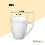 Wilmax Tassen 380 ml Weiß Porzellan 2er Set WL-993014/A2