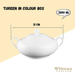 Wilmax Porselen Terrin, 2800ml, Beyaz | WL-992491/1C