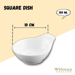 Wilmax Porzellan Schale 100 ml, organische Form, 10,5 cm WL-992486/A