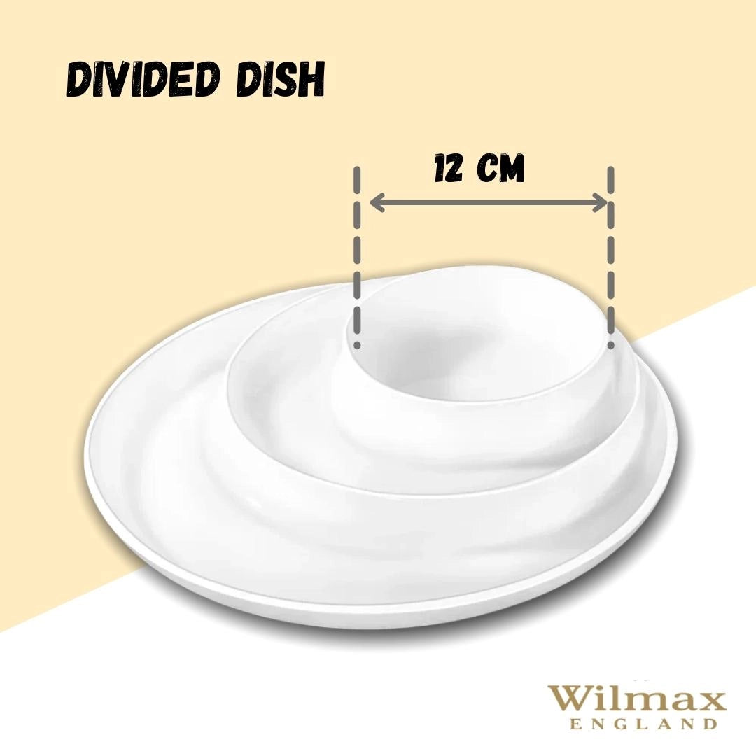 Wilmax Unterteilte Servierschale, Porzellan, 25,5 cm, WL-992691/A
