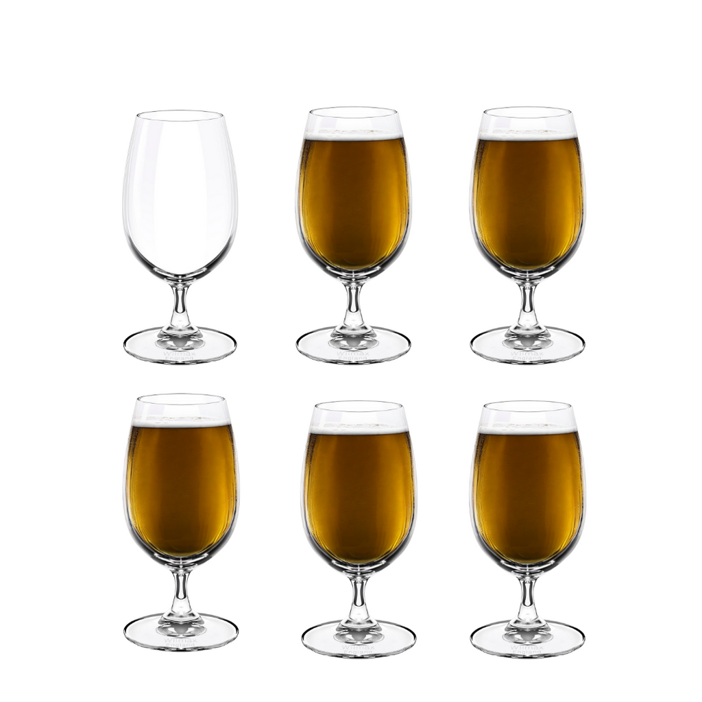 Wilmax Bierglas 420 ml 6er-Set Transparent aus Wilmax Crystalline-Serie
