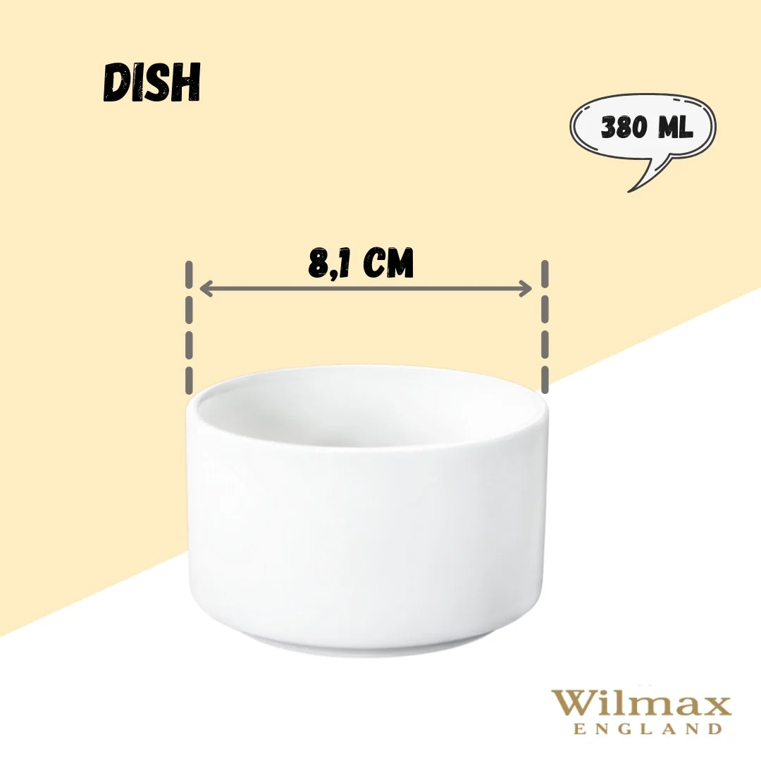 Wilmax Schale 380 ml Weiß aus Porzellan