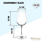 Wilmax Weinglas 470 ml Kristallglas Transparent 2er Set WL-888033/2C