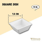 Wilmax Schale 90 ml 7,5 cm Weiß aus Porzellan