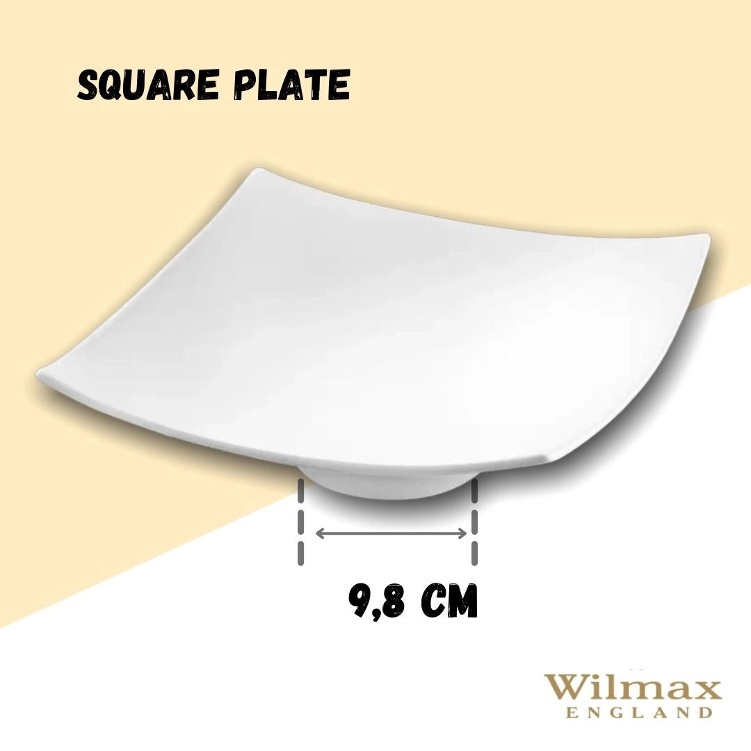 Wilmax England Quadratischer Teller, 26 cm, Porzellan, WL-991376/A