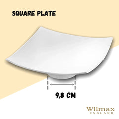 Wilmax England Quadratischer Teller, 26 cm, Porzellan, WL-991376/A