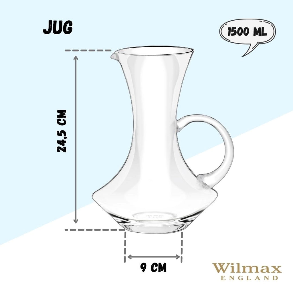 Wilmax Karaffe 1500 ml Kristallglas Transparent WL-888358/1C