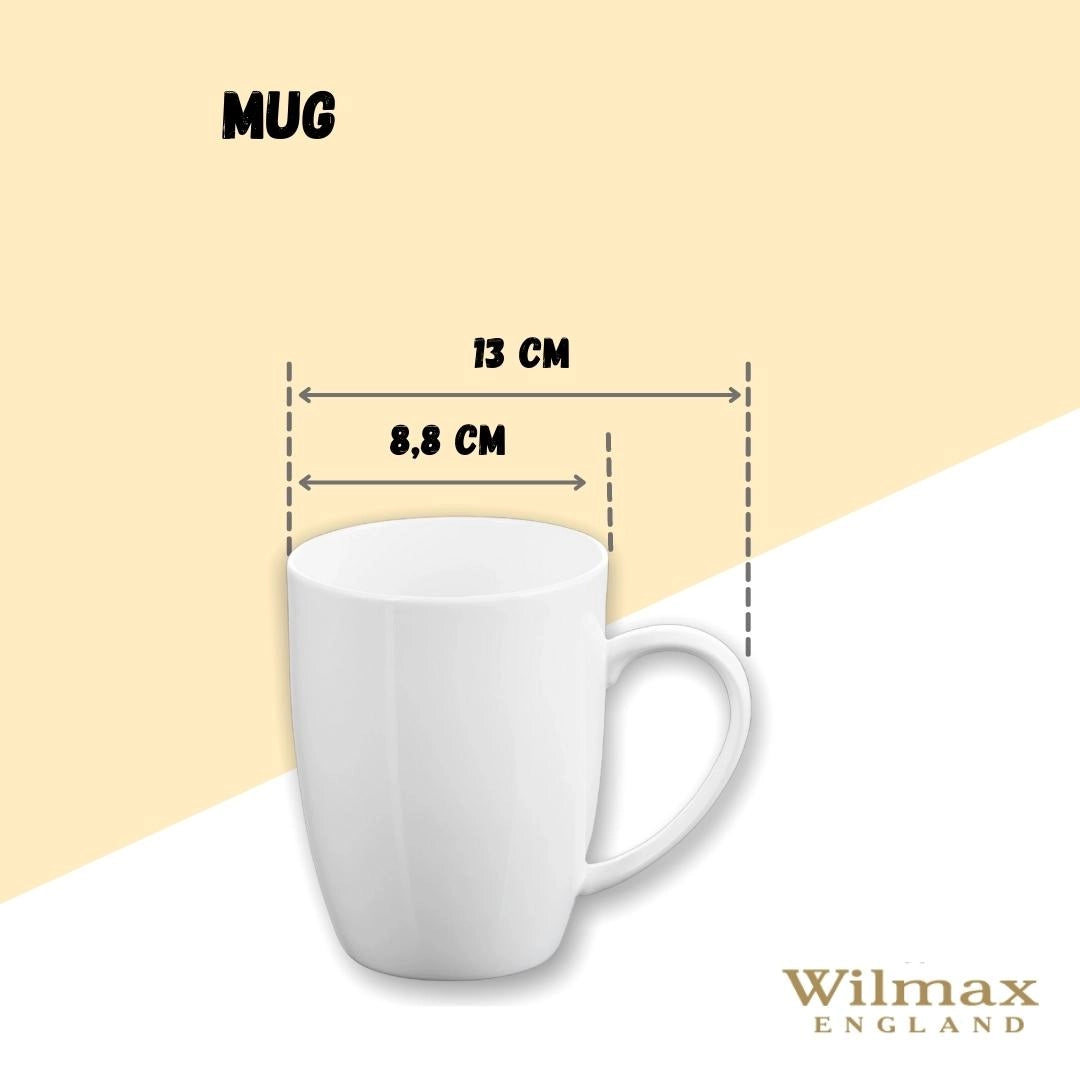 Wilmax Tasse 460 ml Weiß Porzellan Olivia WL-993018/A